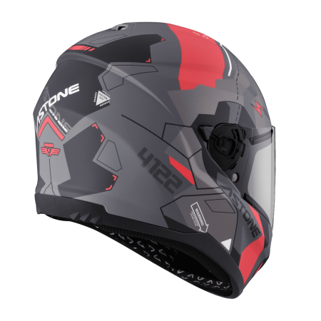 ASTONE GTB606 平灰紅 BG6 彩繪 內墨片 全罩式帽款