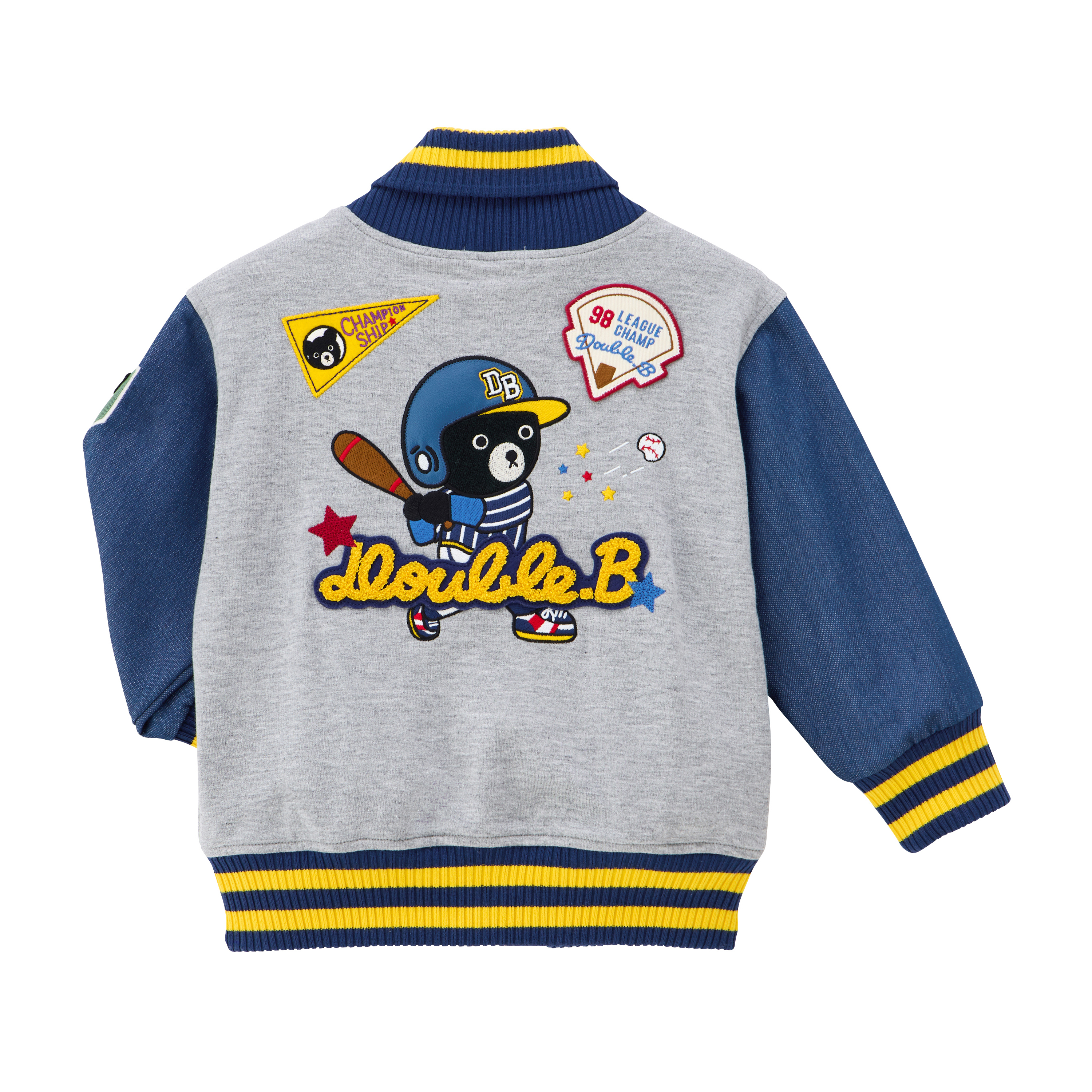 Double B 黑熊棒球外套