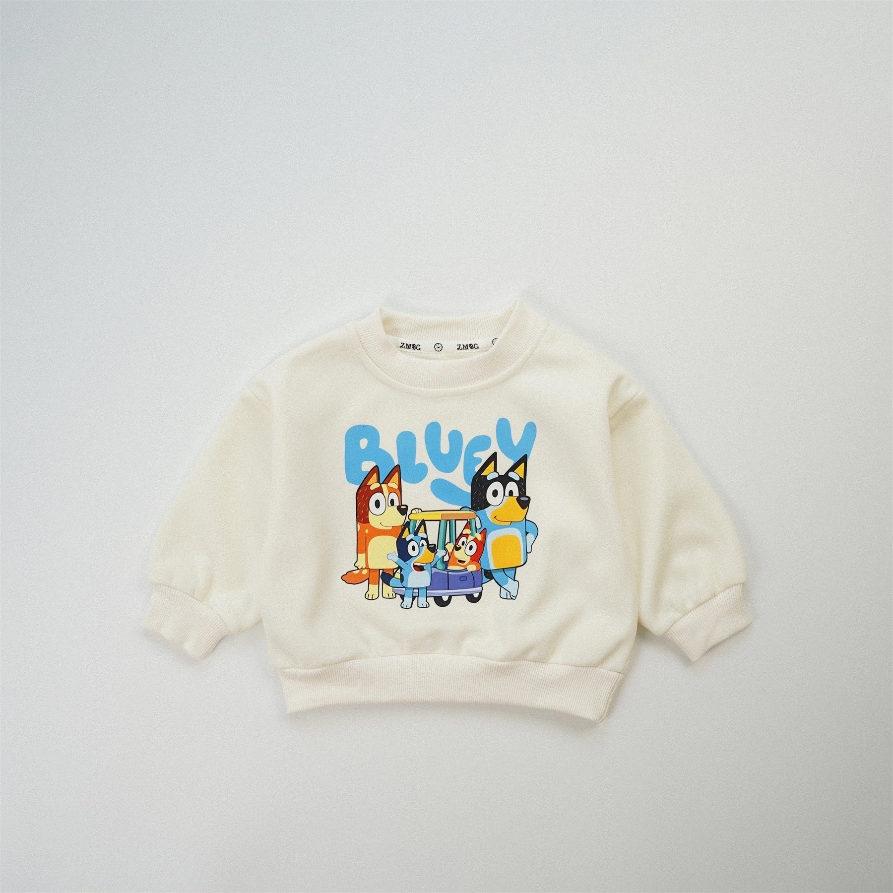 妙妙犬布麗 韓系慵懶風圓領衛衣