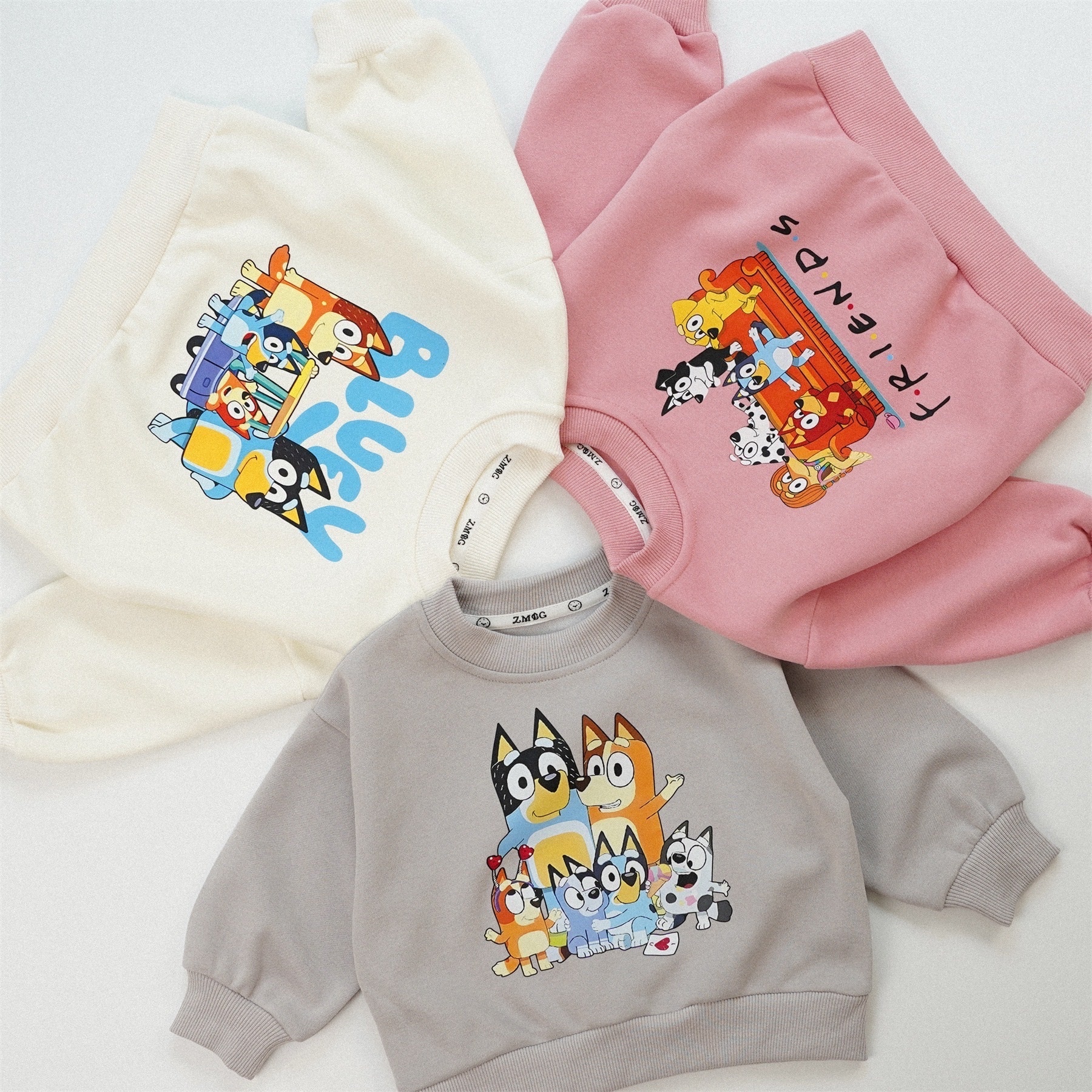 妙妙犬布麗 韓系慵懶風圓領衛衣