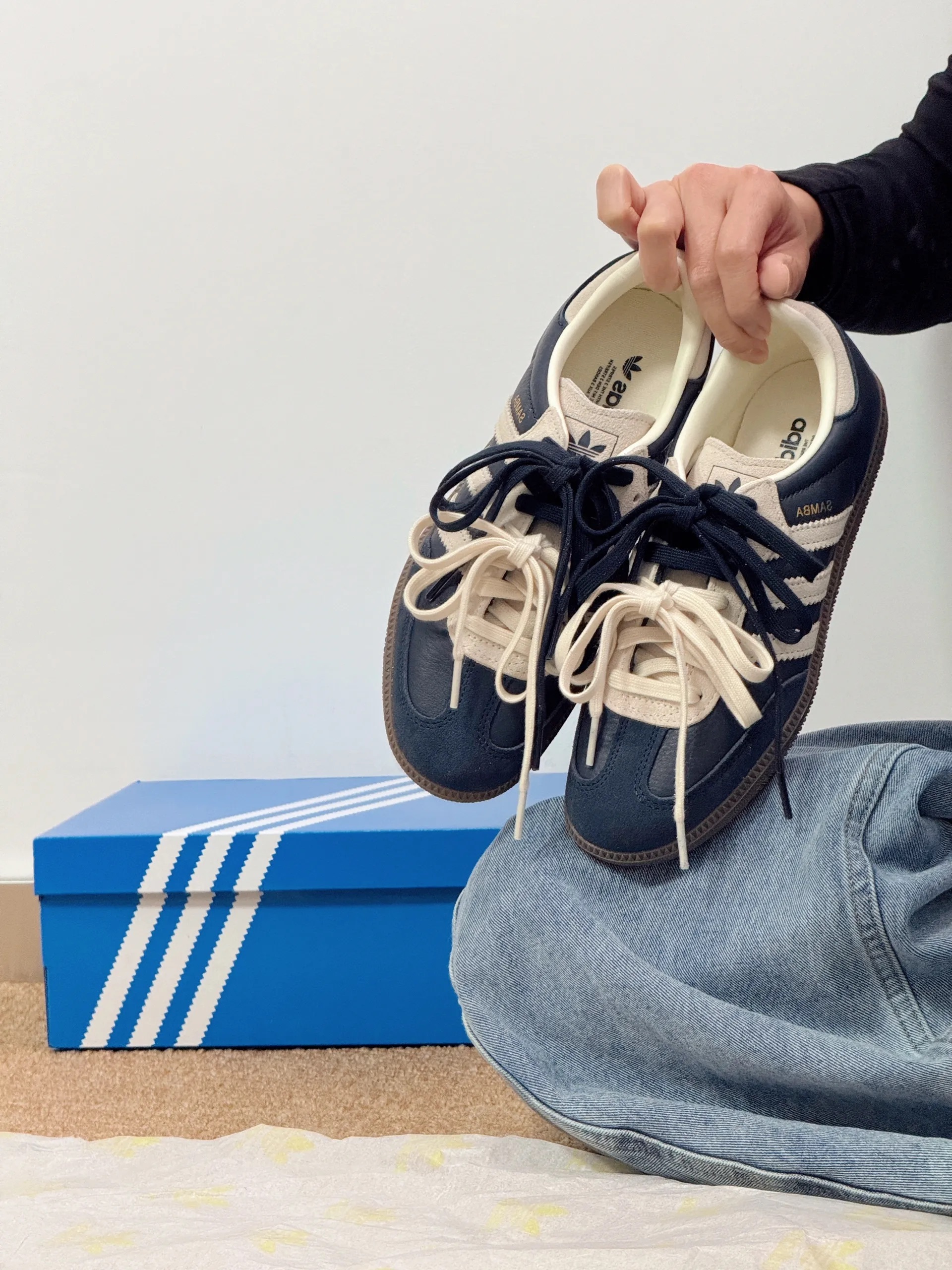 ADIDAS SAMBA OG 奶油海軍藍 深藍 藍標 麂皮 仿皮革 男女鞋 JI3217 / 預購