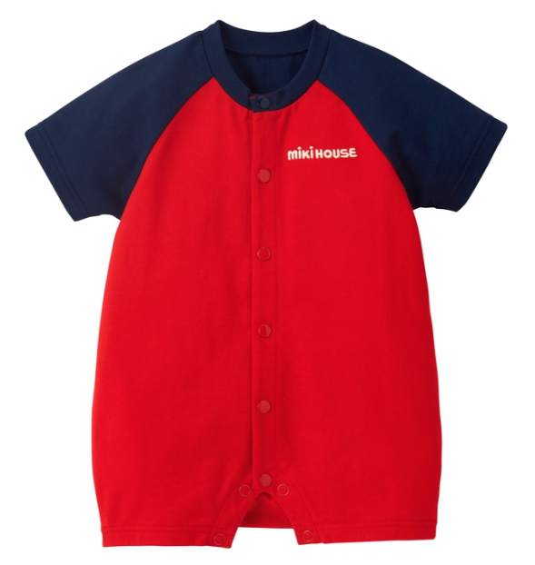 Miki House 背後大logo嬰兒連體服