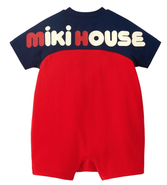 Miki House 背後大logo嬰兒連體服