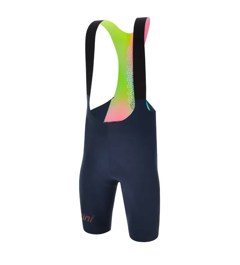 【Santini】獨特 吊帶短褲- 海軍藍〔C3墊子〕