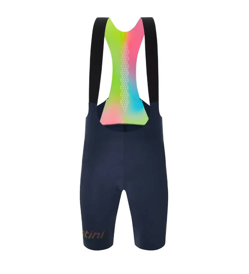 【Santini】獨特 吊帶短褲- 海軍藍〔C3墊子〕