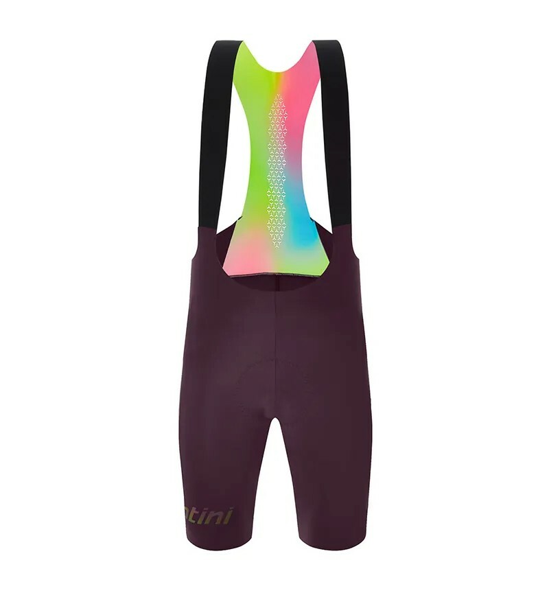 【Santini】獨特 吊帶短褲- 酒紅〔C3墊子〕