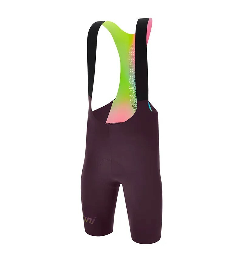 【Santini】獨特 吊帶短褲- 酒紅〔C3墊子〕