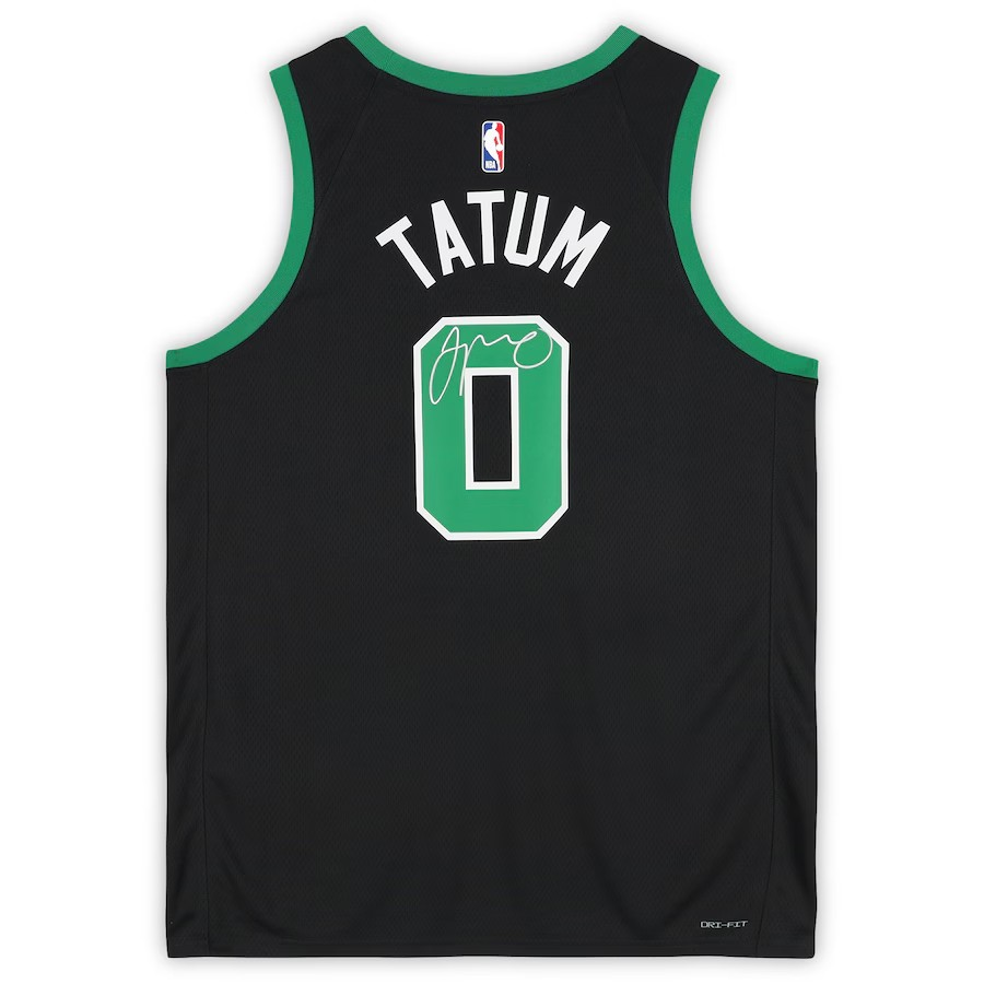 Jayson Tatum Boston Celtics Autographed Black Jordan Brand 2022-23 Statement Edition Swingman Jersey