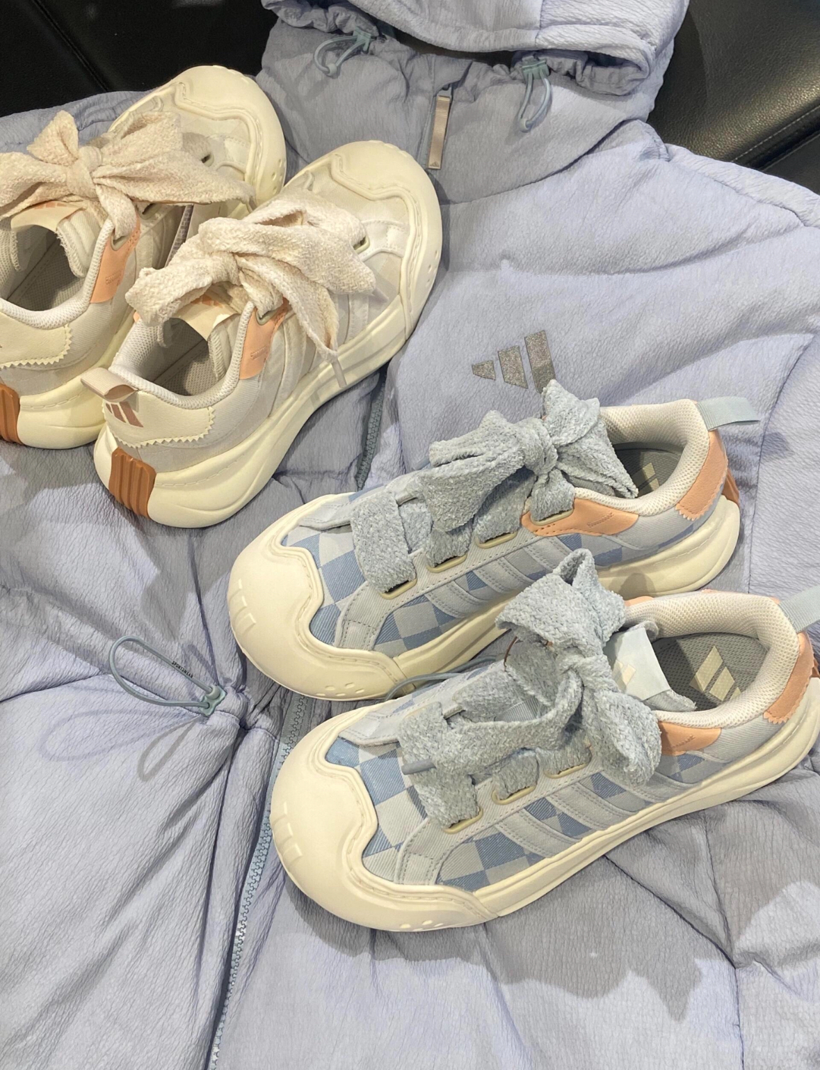 Adidas Maxxcourt 白粉色 藍色 大頭鞋 厚底 寬鞋帶 JR8352 JR8353/預購