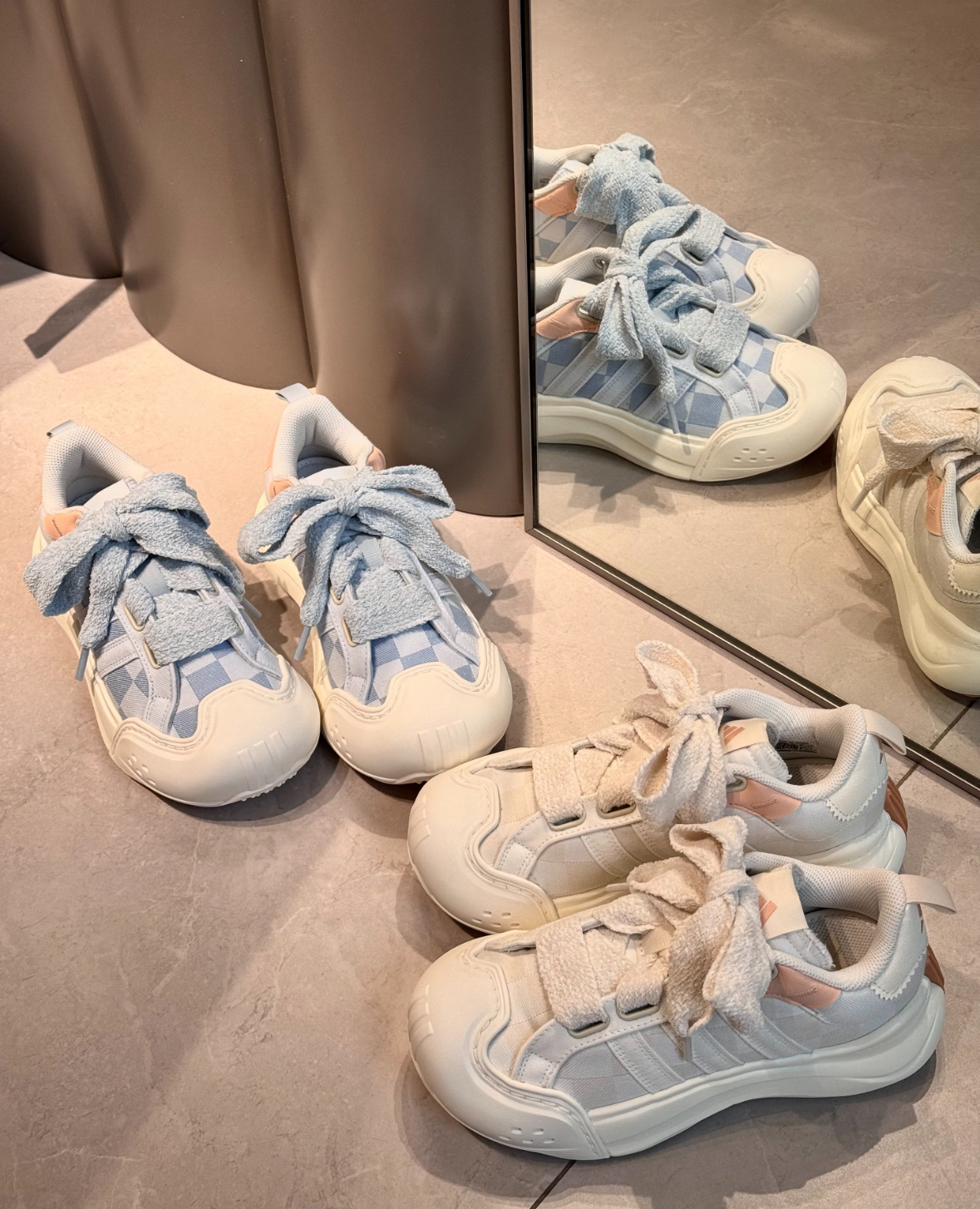 Adidas Maxxcourt 白粉色 藍色 大頭鞋 厚底 寬鞋帶 JR8352 JR8353/預購