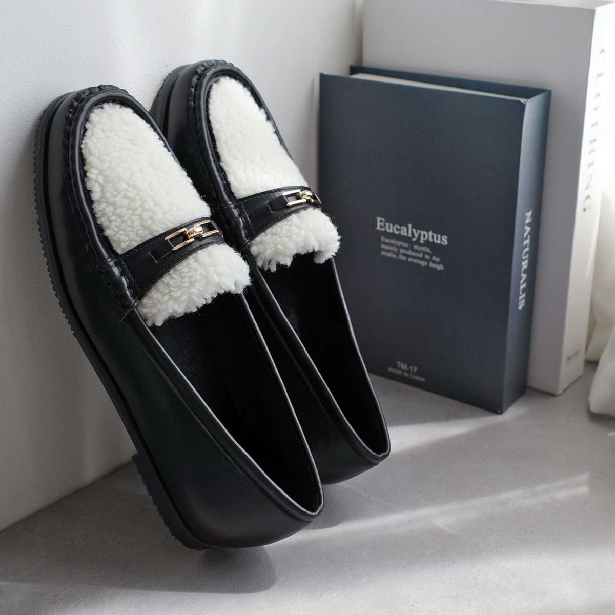 冬季元素 羔羊金飾樂福鞋 【SY408】