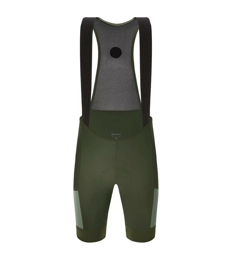 【Santini】礫石路二代 吊帶短褲〔C3墊子〕-軍綠