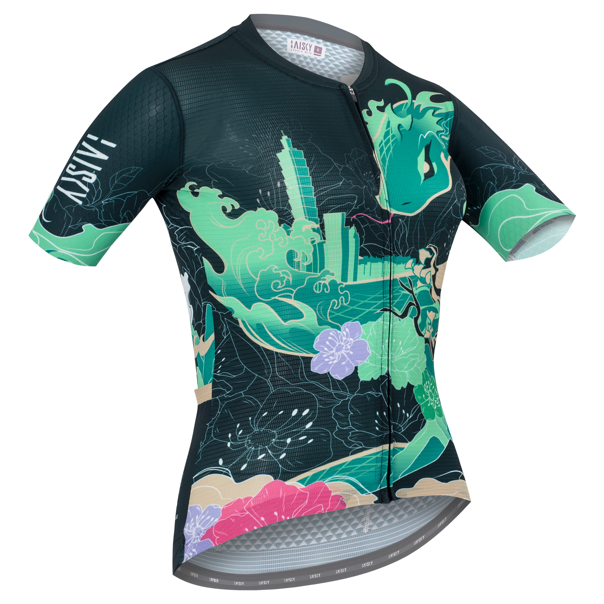 女款空力短車衣 靈蛇 綠