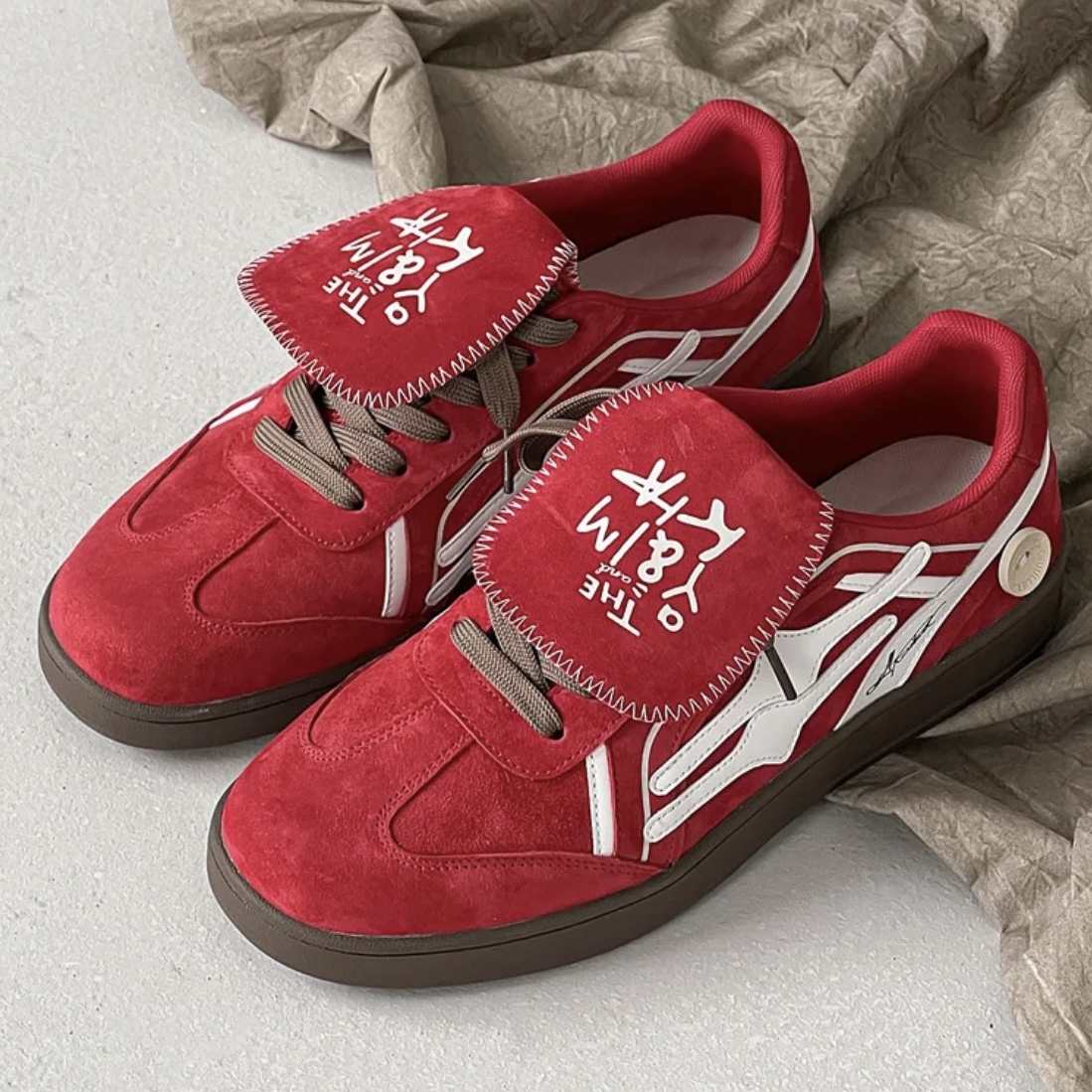 <明星同款🤍>Killwinner 德訓鞋 平替 麂皮 復古紅
