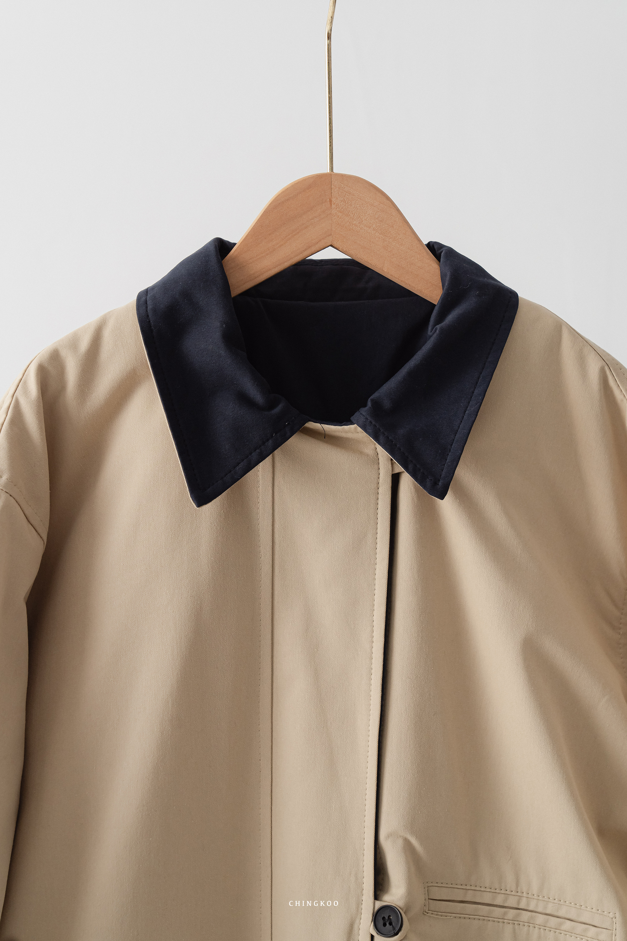 90%鴨絨中長風衣外套