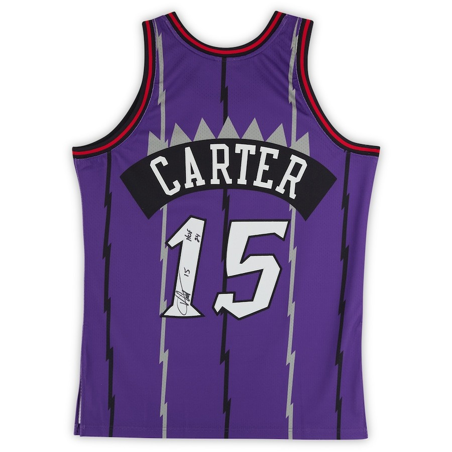 Vince Carter Toronto Raptors Autographed Mitchell & Ness Purple 1998-99 Authentic Jersey with "HOF 24" Inscription預訂簽名球衣NBA