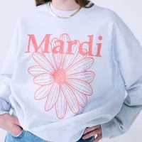 [S] MARDI SWEATSHIRT FLOWERMARDI,HEATHER CORAL, MFK23SPO002HTCO00 (SMD63)