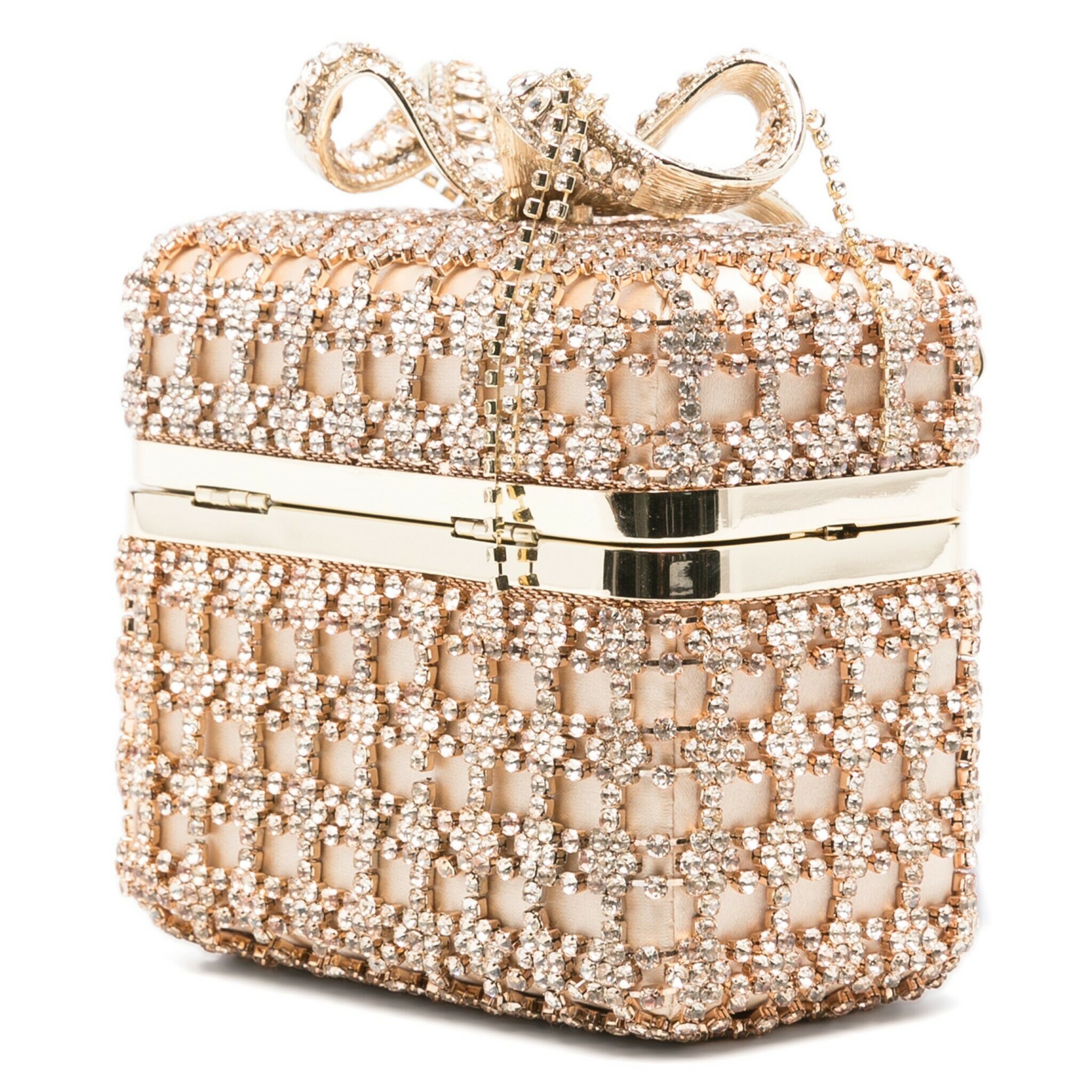 1SP0102-033 SELF PORTRAIT Crystal Vanity Mini Bag #RS25308GD-GOLD (B-NB-E)