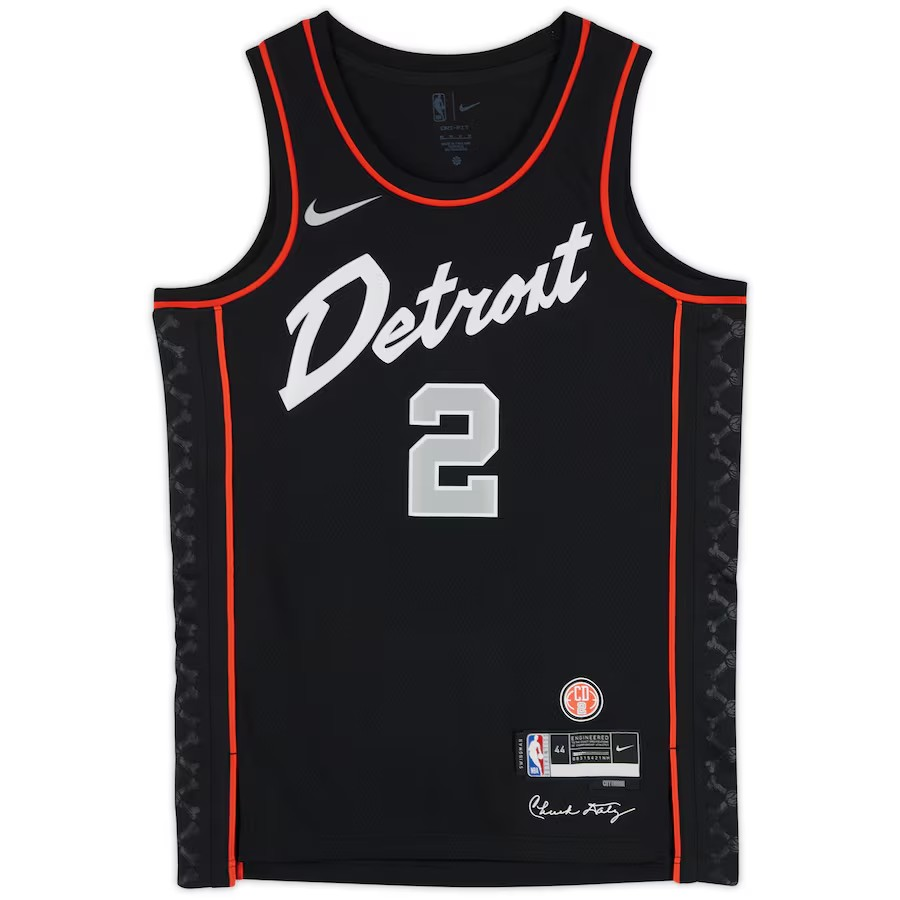 Cade Cunningham Detroit Pistons Autographed Nike Black 2023-24 City Swingman Jersey with "2021 #1 Pick" Inscription