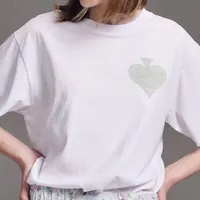 [S] MARDI TSHIRT SATIN SPADE,WHITE MINT, MFK41JSS002WHMT00 (SMD72)