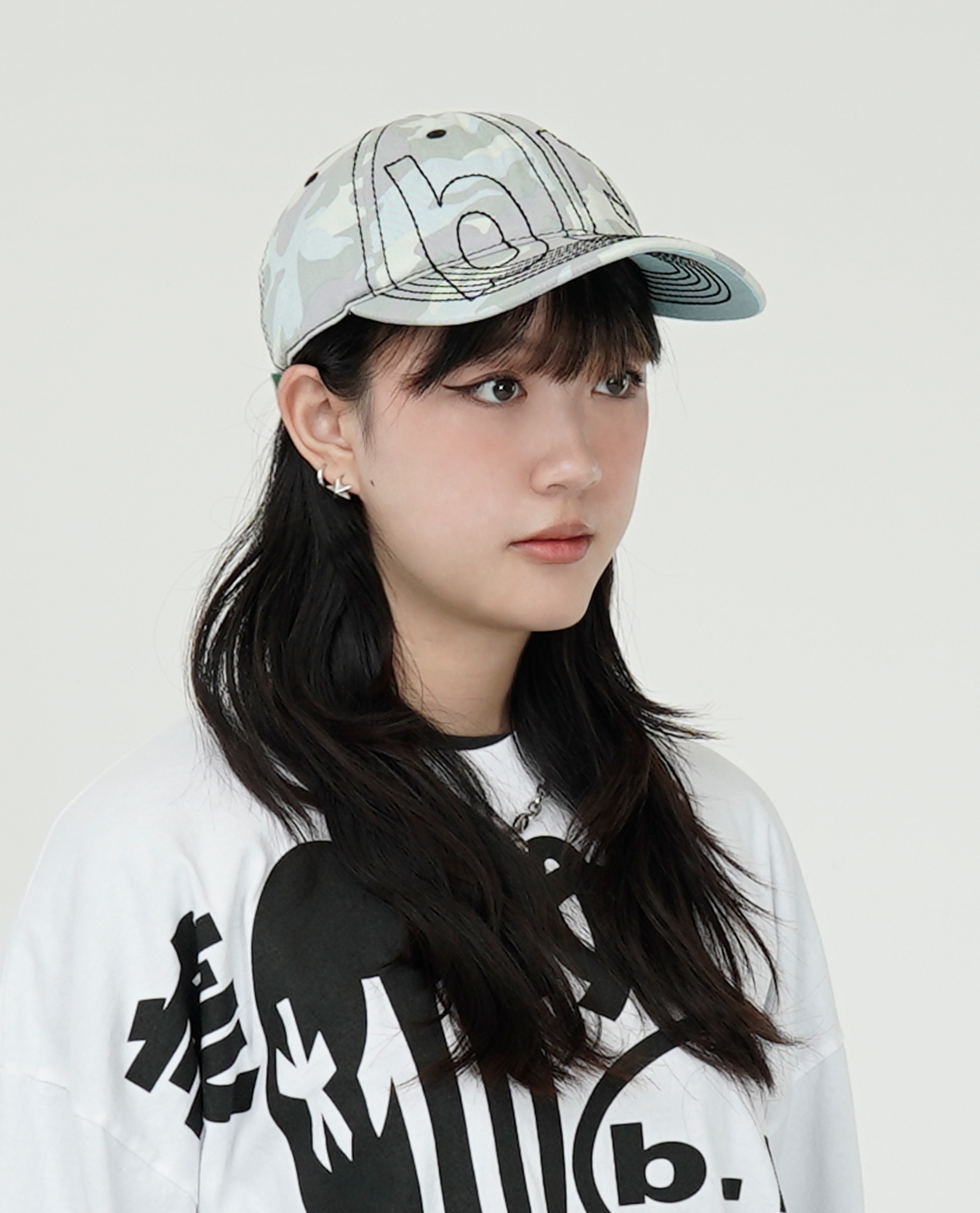 b.Eautiful Vapor 6 Panel Hat (Snow Camo) - 24FW (New Year Collection)