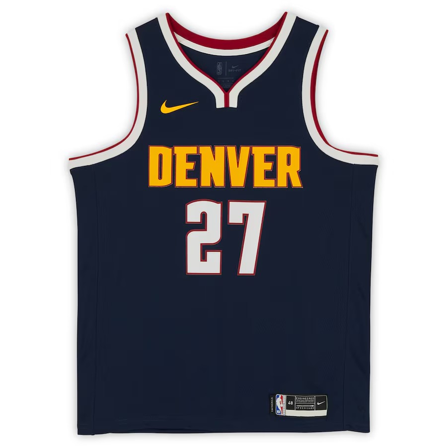 Jamal Murray Denver Nuggets Autographed 2023 NBA Finals Champions Navy Nike Icon Edition Swingman Jersey with "23 NBA Champ" Inscription