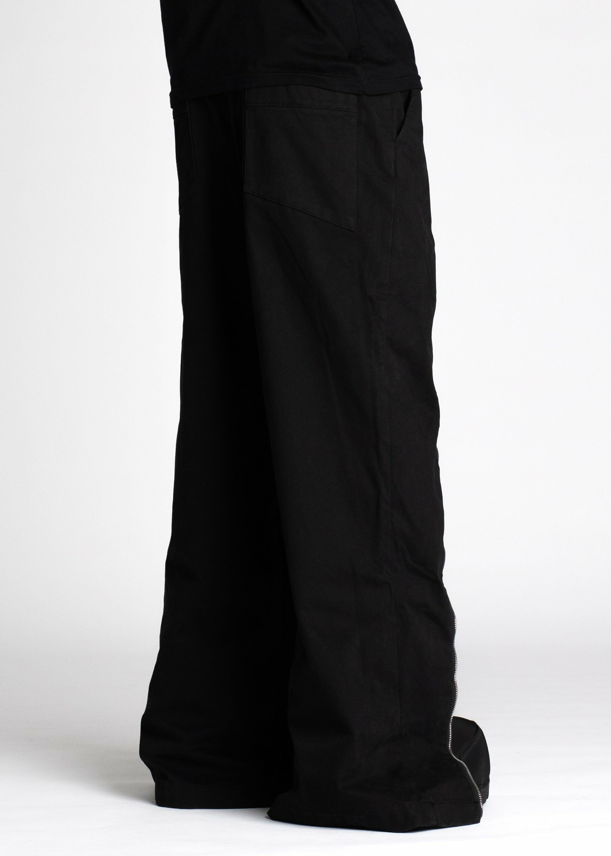 Guapi Obsidian Black Extra Baggy Pants 拉鍊長褲