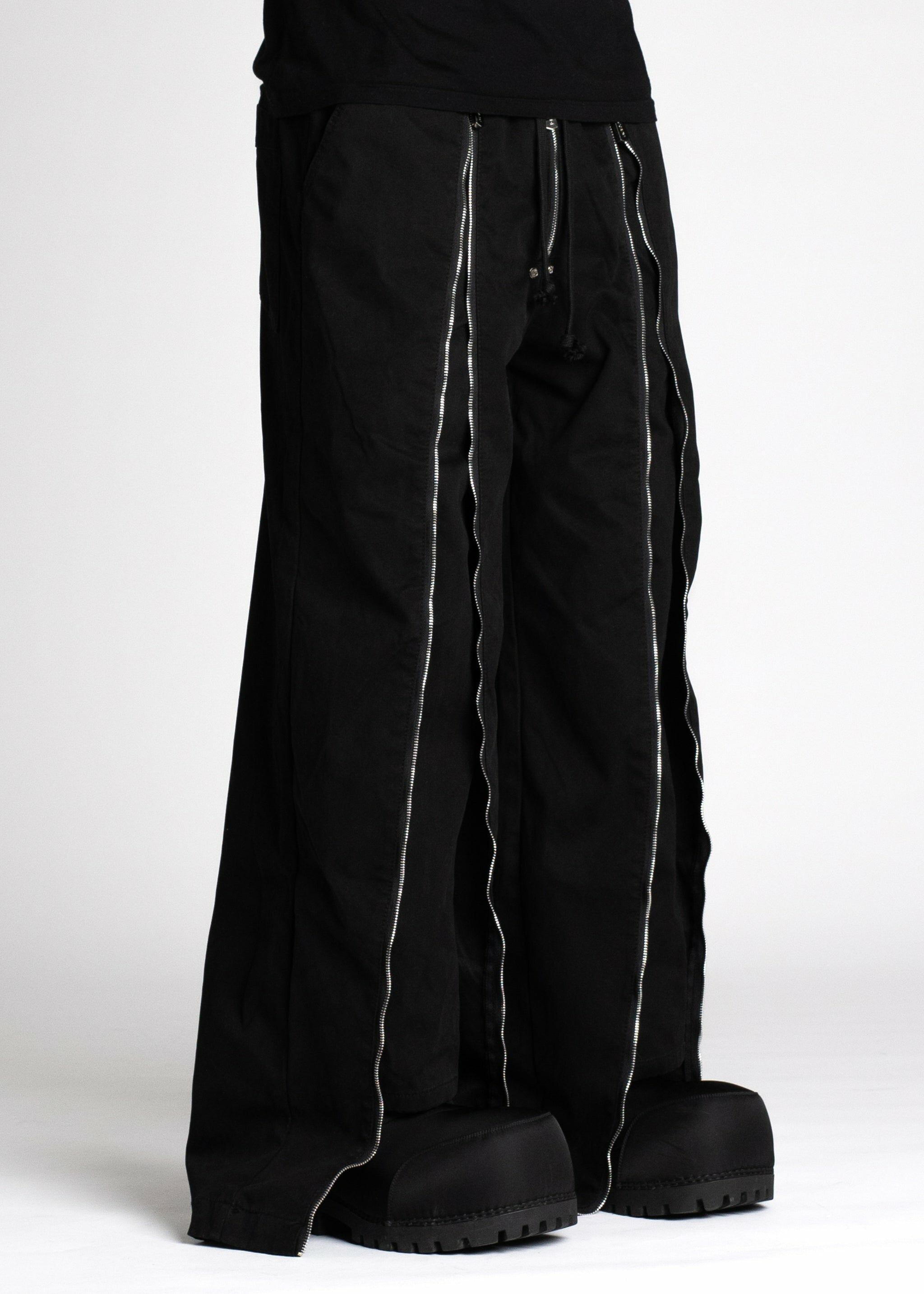Guapi Obsidian Black Extra Baggy Pants 拉鍊長褲