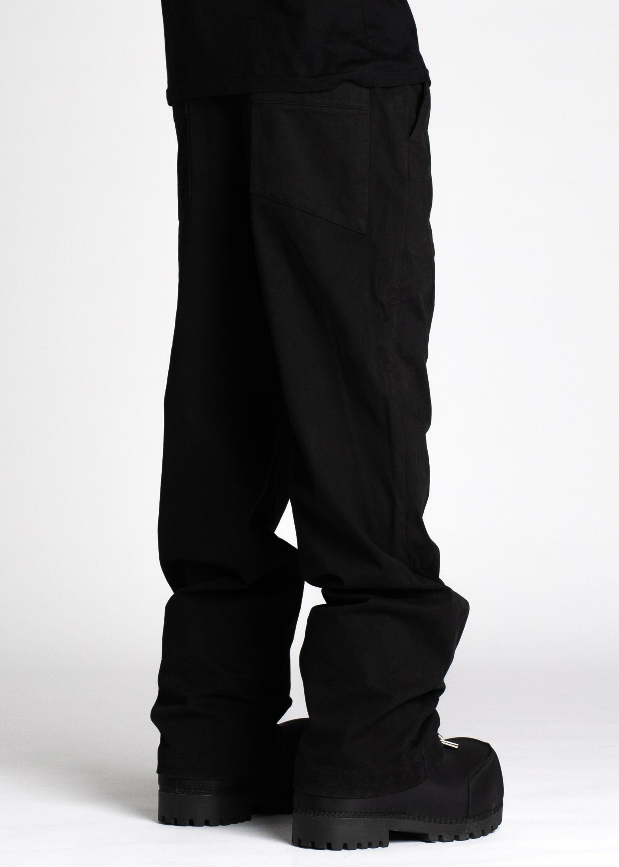 Guapi Obsidian Black Extra Baggy Pants 拉鍊長褲