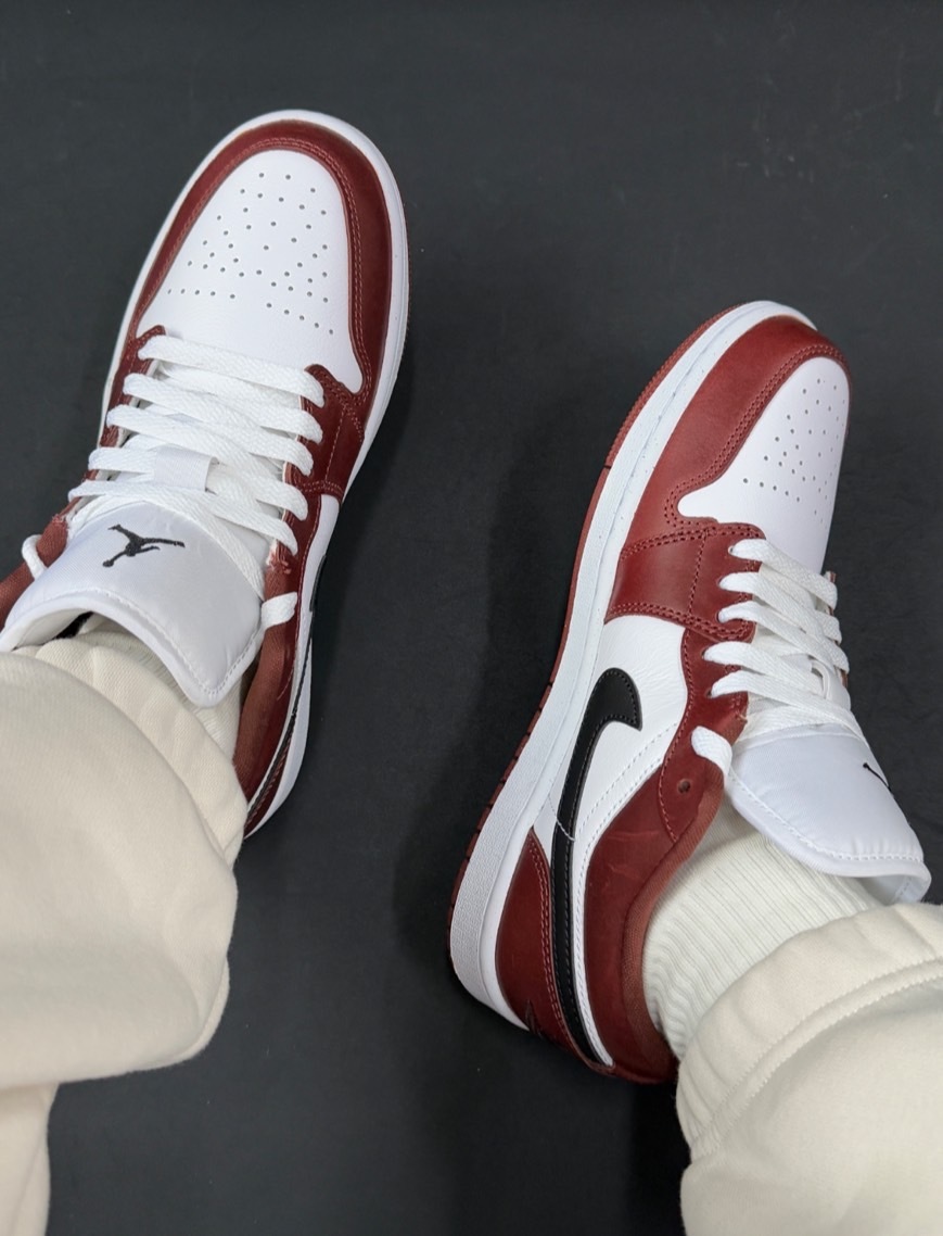 Nike Air Jordan 1 Low SE AJ1 "Dark Pony" 白紅黑 復古 沙丘紅 酒紅 籃球鞋 HF3148102