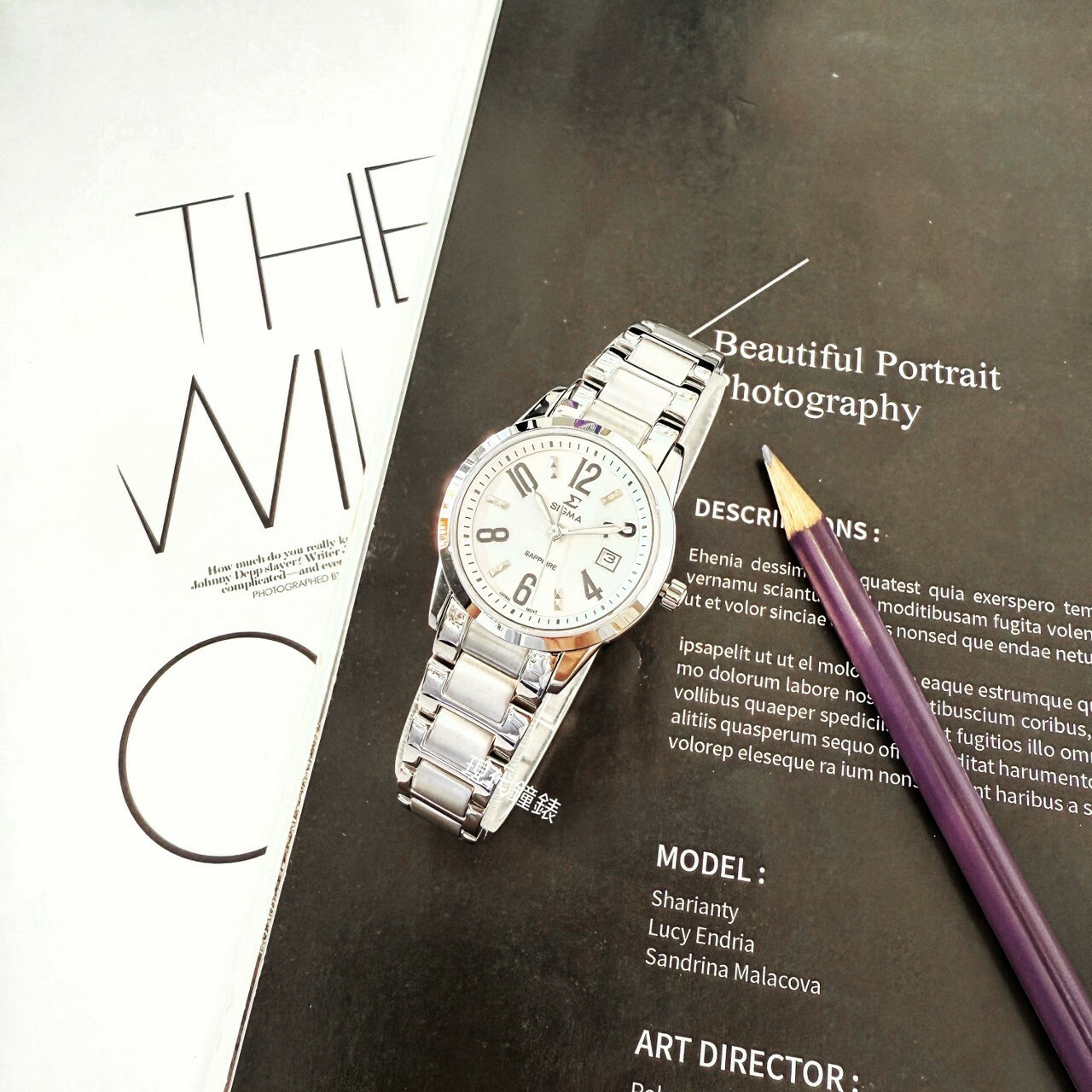 【SIGMA】簡約數字刻度女錶 88023L-2 26mm  現代鐘錶