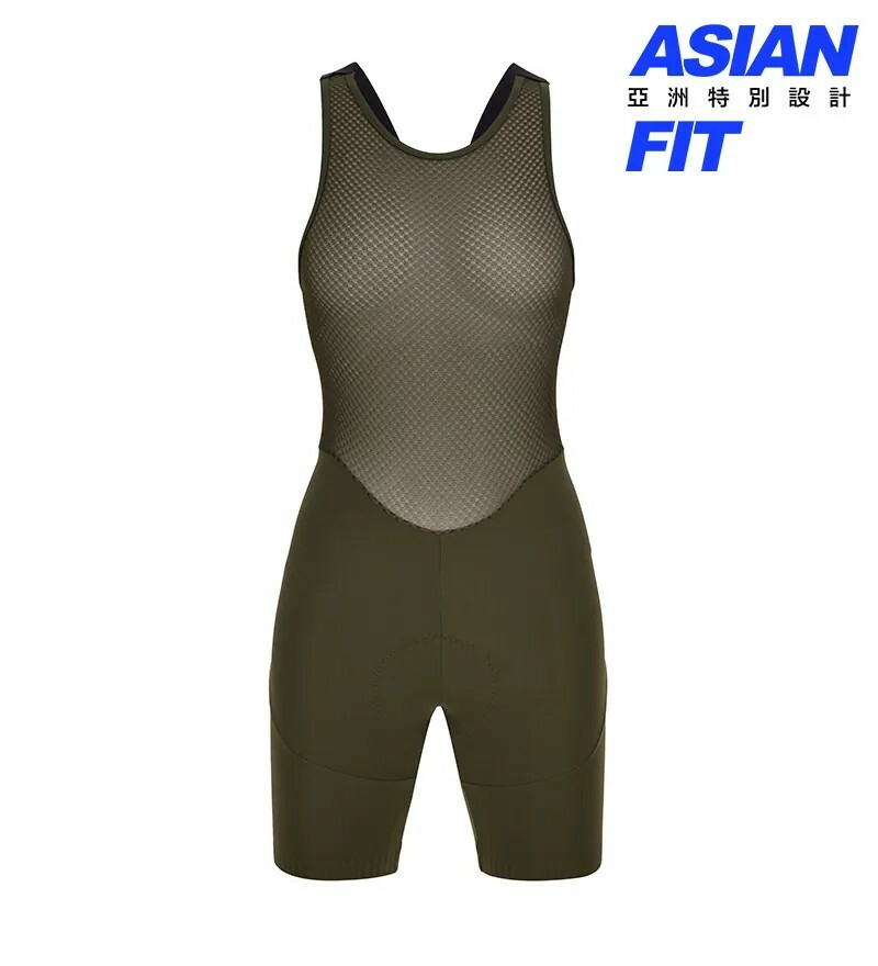 【Santini】 DECO4美飾四代 女性極短吊帶短褲 -軍綠〔C3W墊子〕(亞洲限定款)