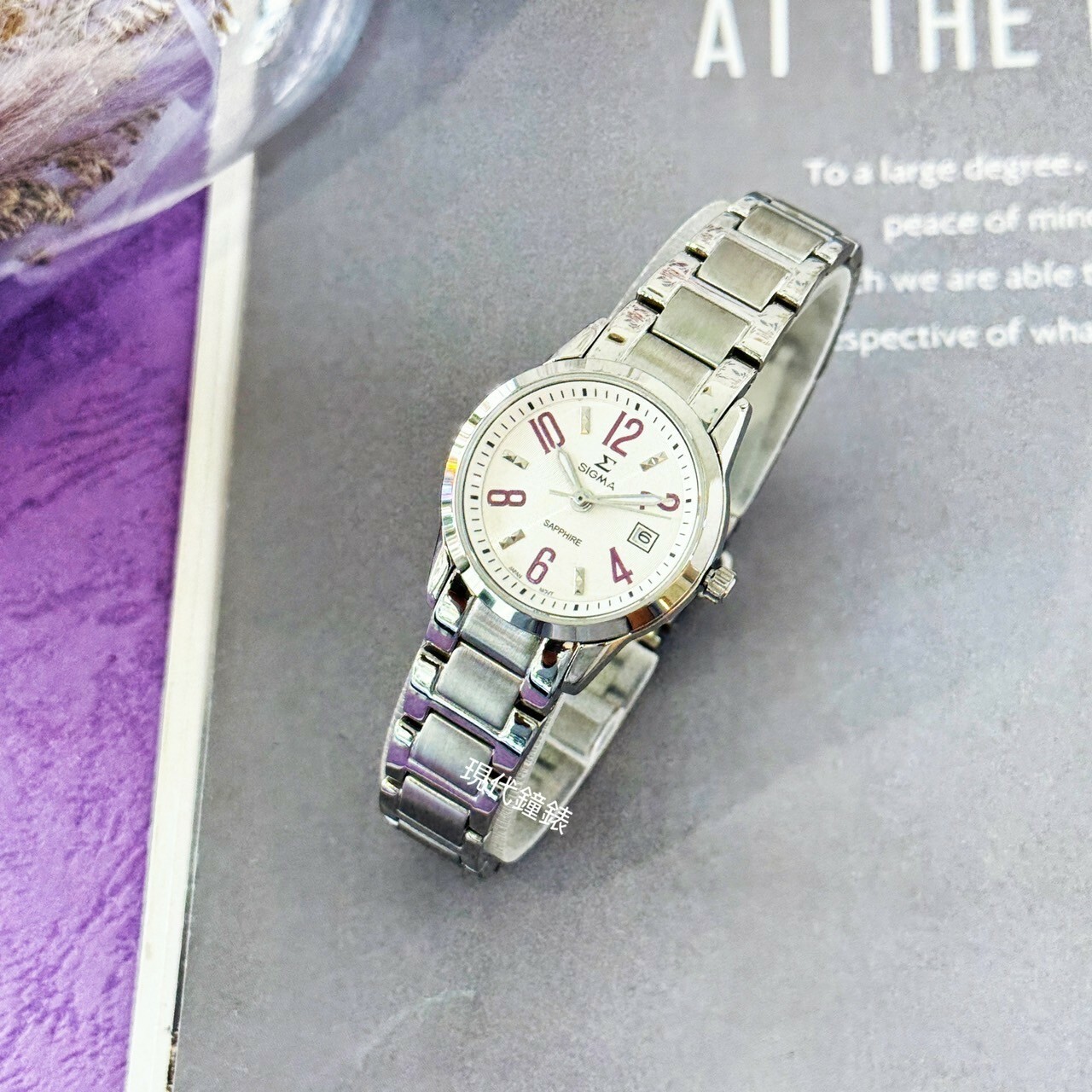 【SIGMA】簡約數字刻度女錶 88023L-5 26mm  現代鐘錶