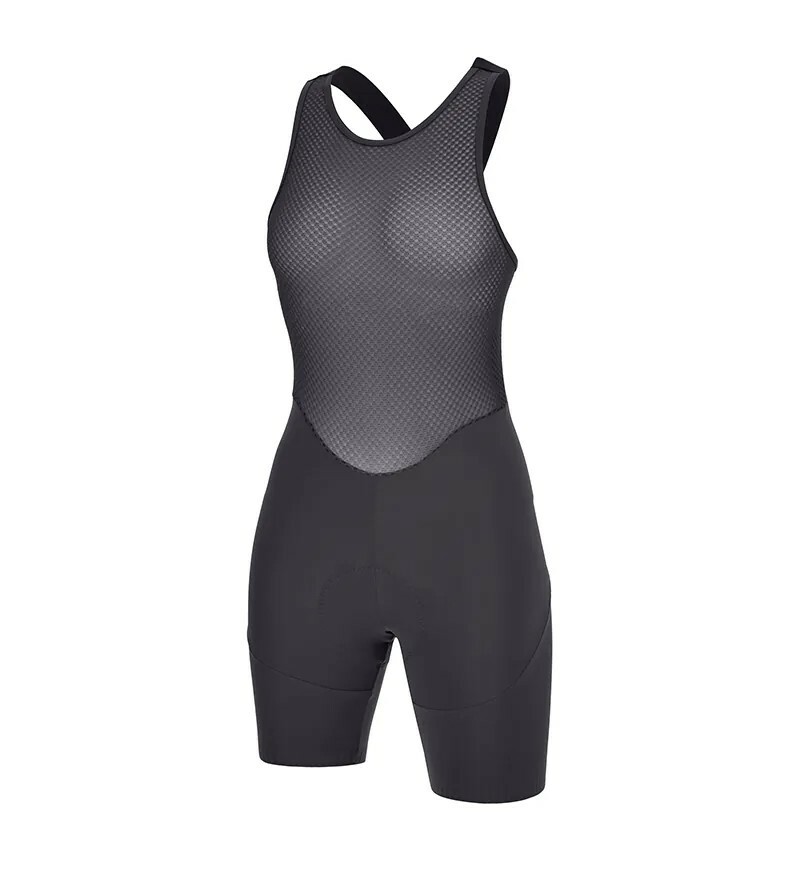 【Santini】 DECO4美飾四代 女性極短吊帶短褲 -灰〔C3W墊子〕(亞洲限定款)