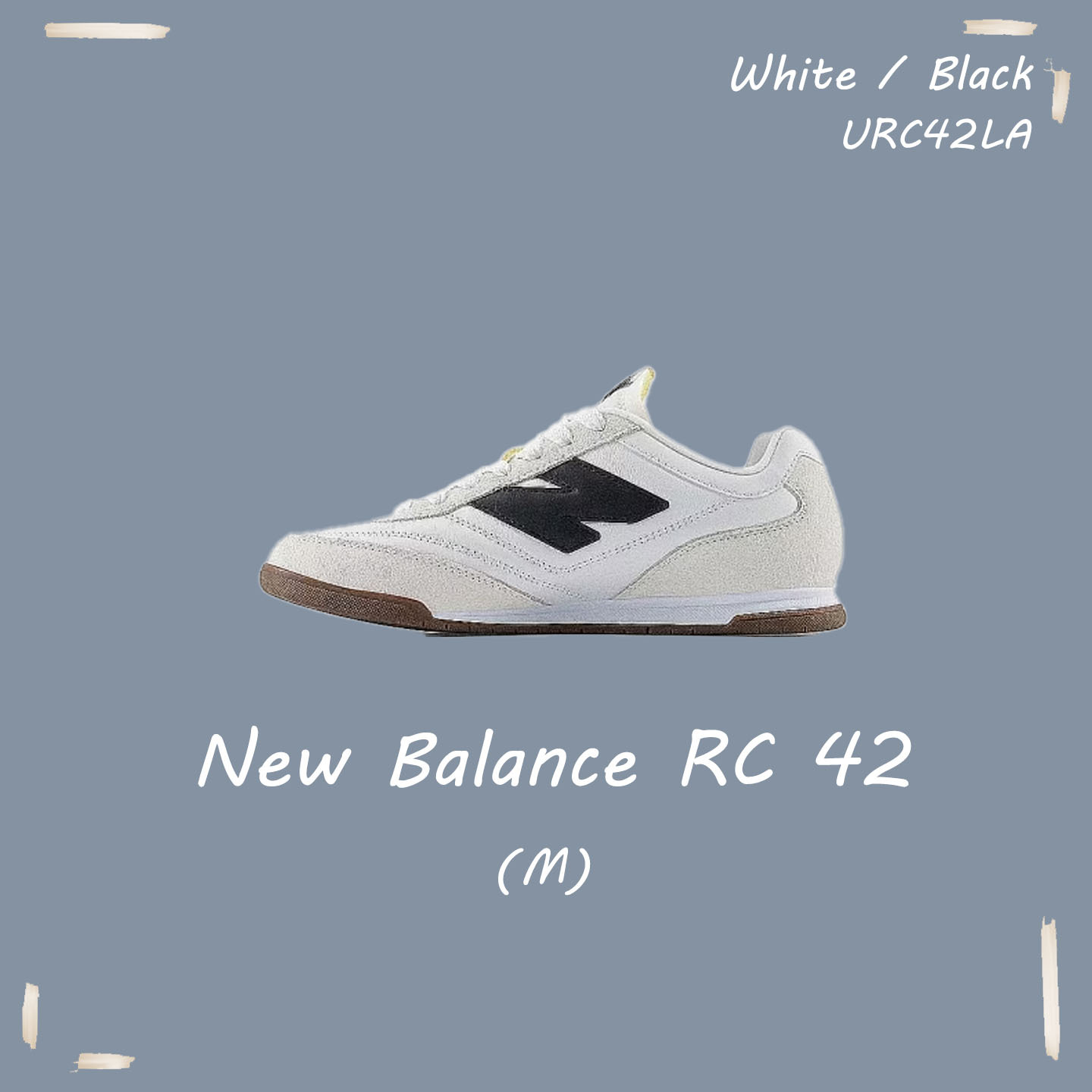 【OWN】New Balance RC42 德訓鞋 平底 休閒 流行 小白鞋 皮革 麂皮 不分男女 白色 URC42LA