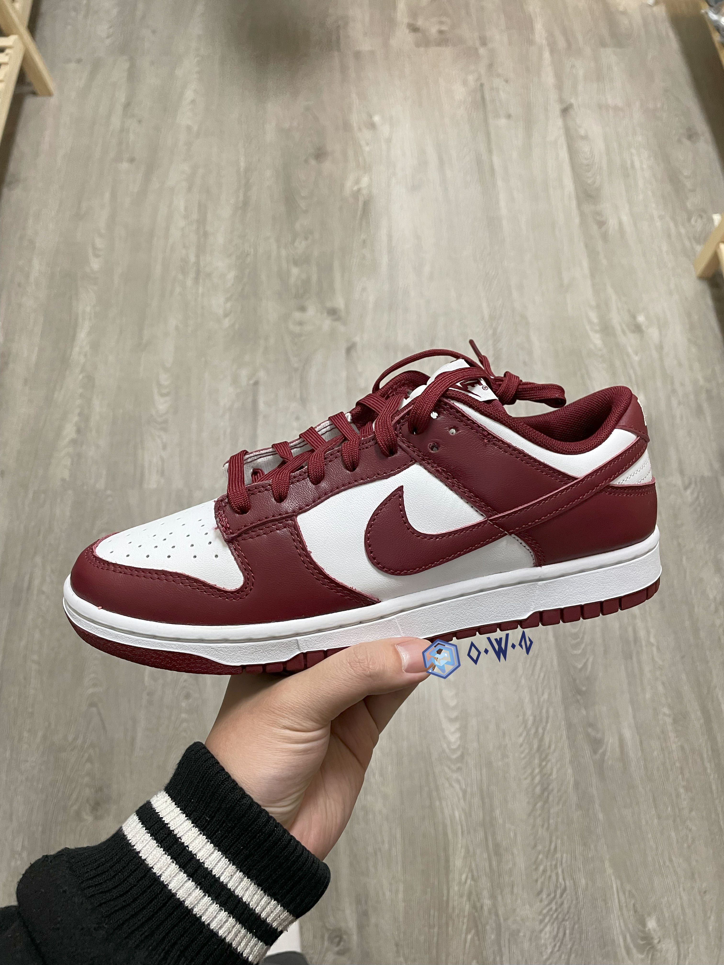 【零碼】NIKE DUNK LOW 復古 酒紅色 皮革 板鞋 平底鞋 經典 白紅 成人款 dd1391-601
