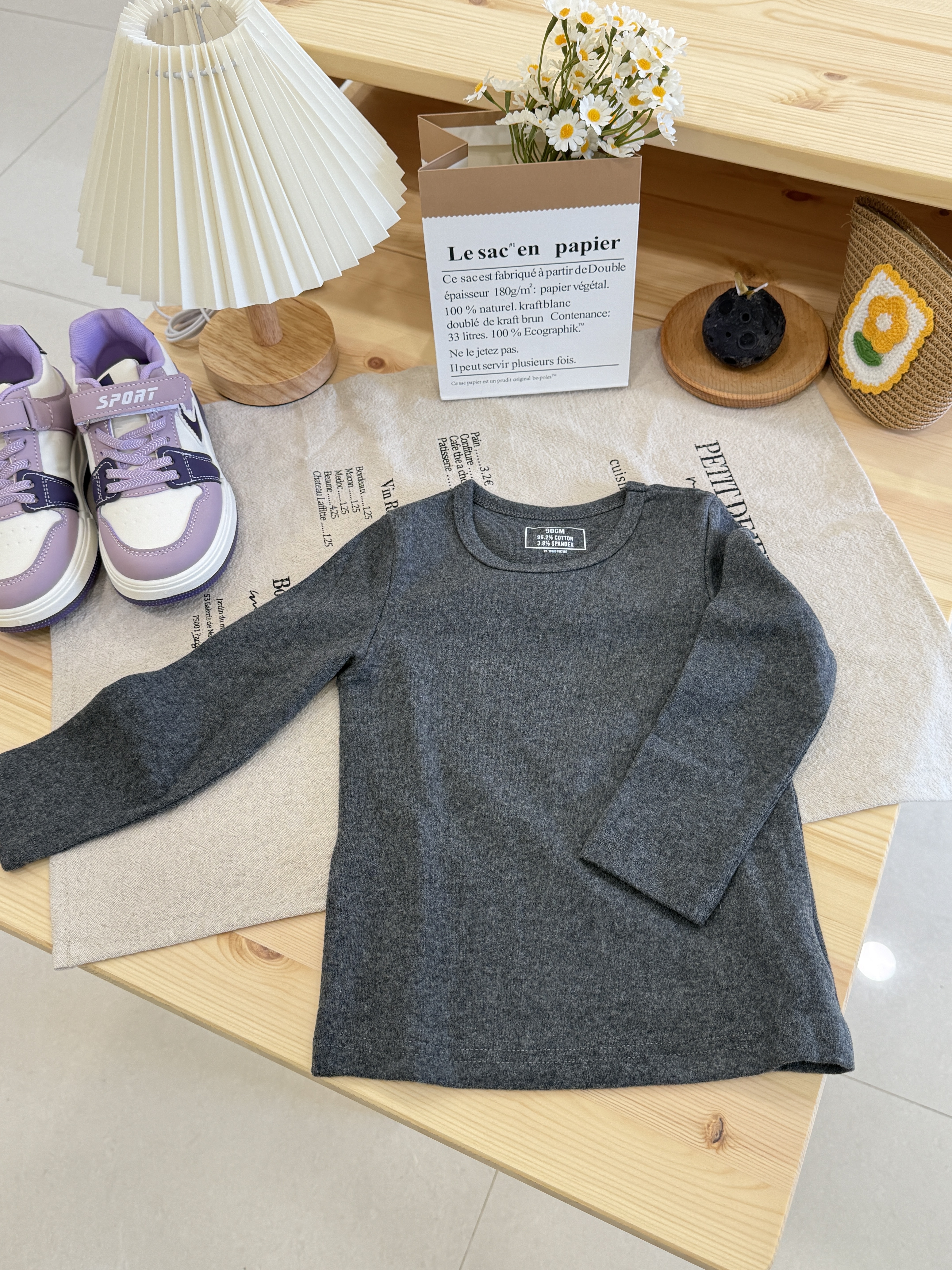 保暖發熱打底衣 德絨打底衫長袖圓領t恤