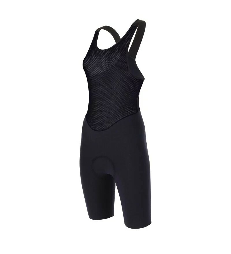 【Santini】獨特 女性吊帶短褲-黑〔C3W墊子〕