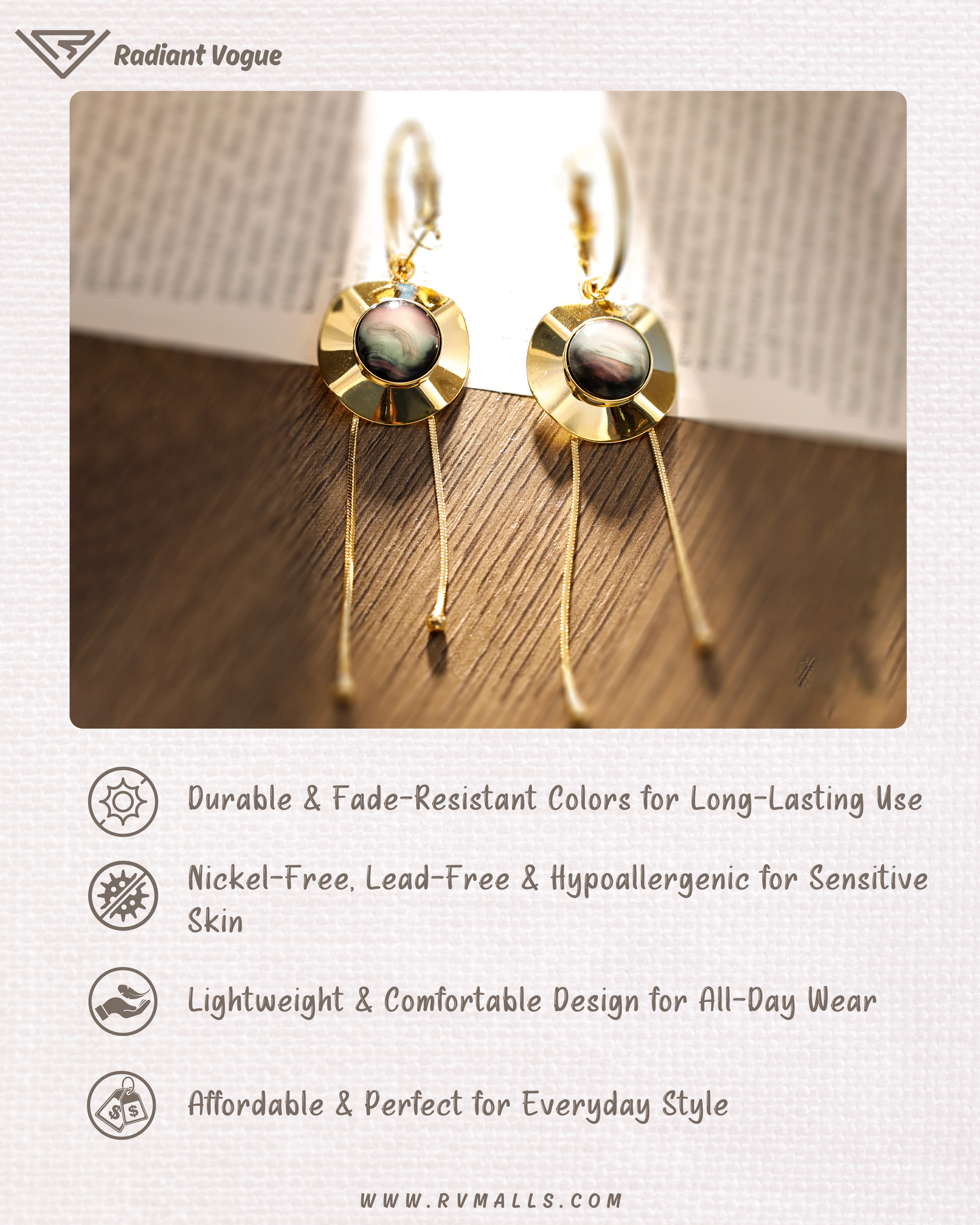 專為全天候佩戴設計, 友好敏感肌膚, 耐用且不褪色, 展現高雅氣質與現代感的完美結合。