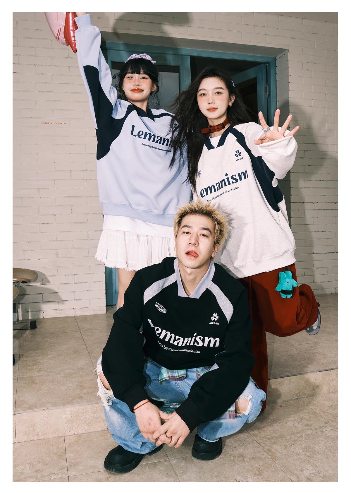 LEMANISM 插肩袖 LOGO 大學T