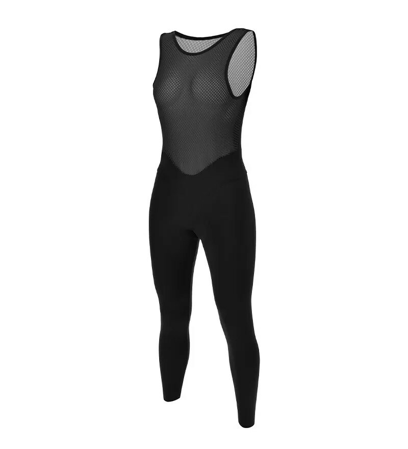 【Santini】珊瑚 女性防曬吊帶長褲 亞洲版- 黑〔C3W墊子〕