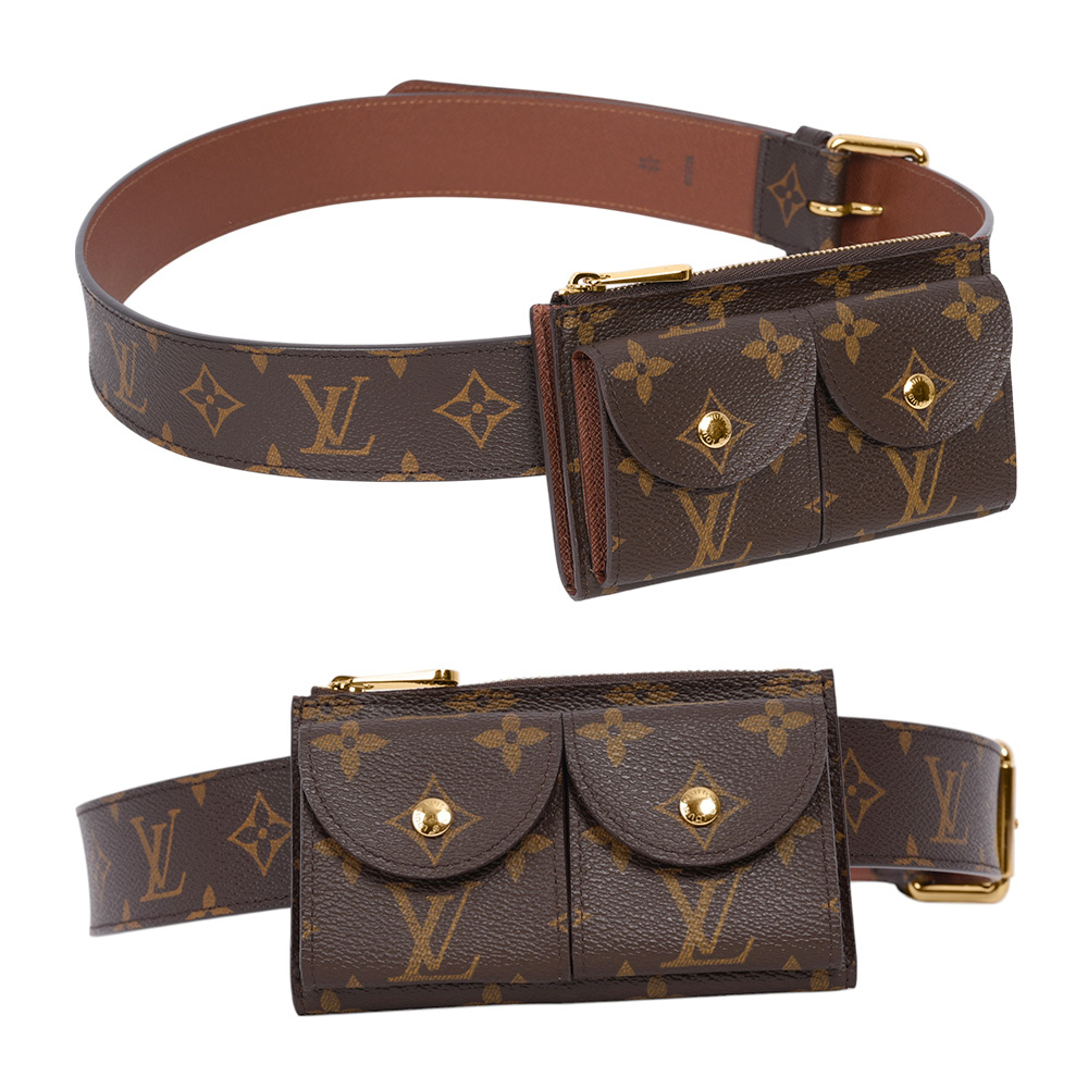 【Louis Vuitton / LV】Santul Pochette Duo Monogram 卡夾式腰包 M9836