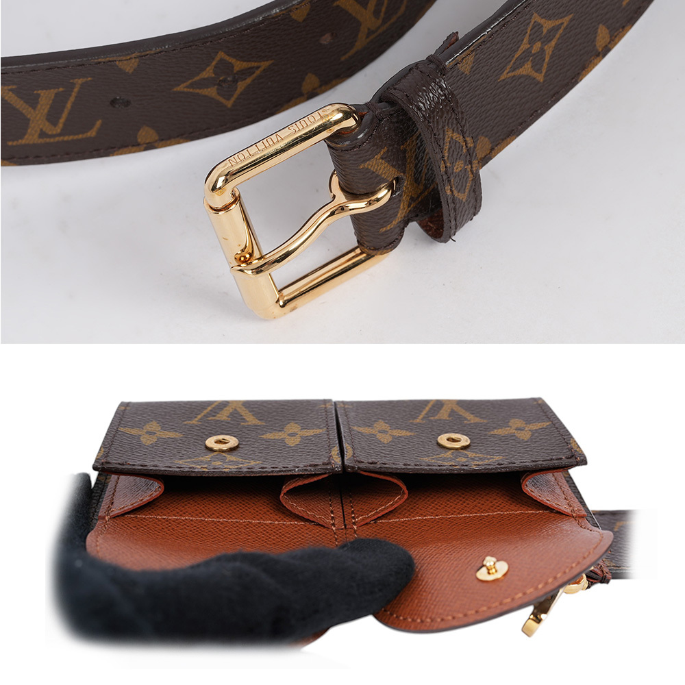 【Louis Vuitton / LV】Santul Pochette Duo Monogram 卡夾式腰包 M9836
