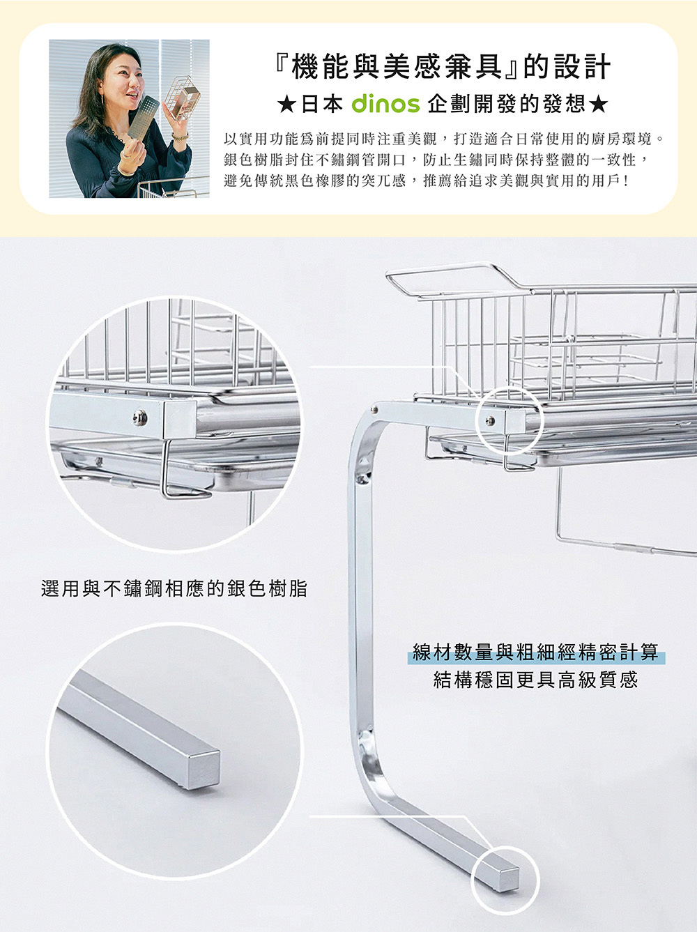 《下村商販》日本製造全不鏽鋼伸縮式水槽瀝水架