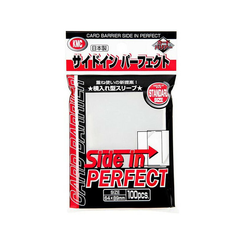 KMC 100 Full Sized card sleeves deck protectors - Side In Perfect - 64x89mm