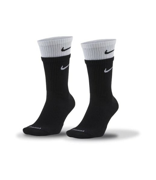 [現貨] Nike Everyday Plus Cushioned 白黑 雙層長襪 DD2795-011