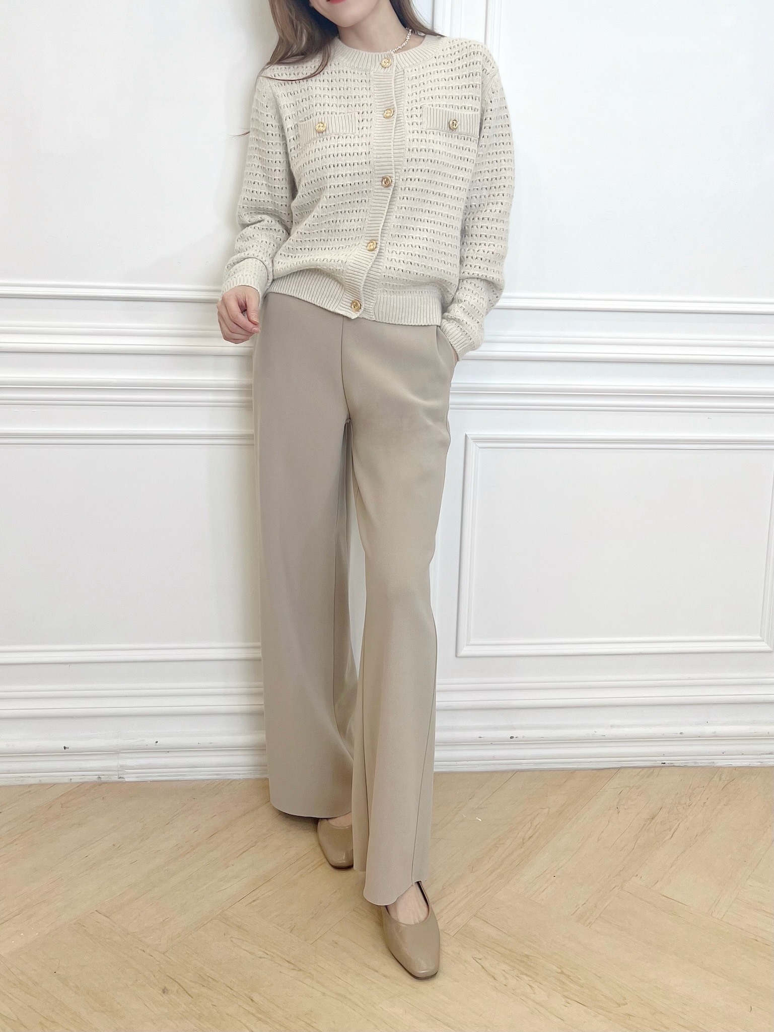 舒適面料挺版寬褲(刷絨款)