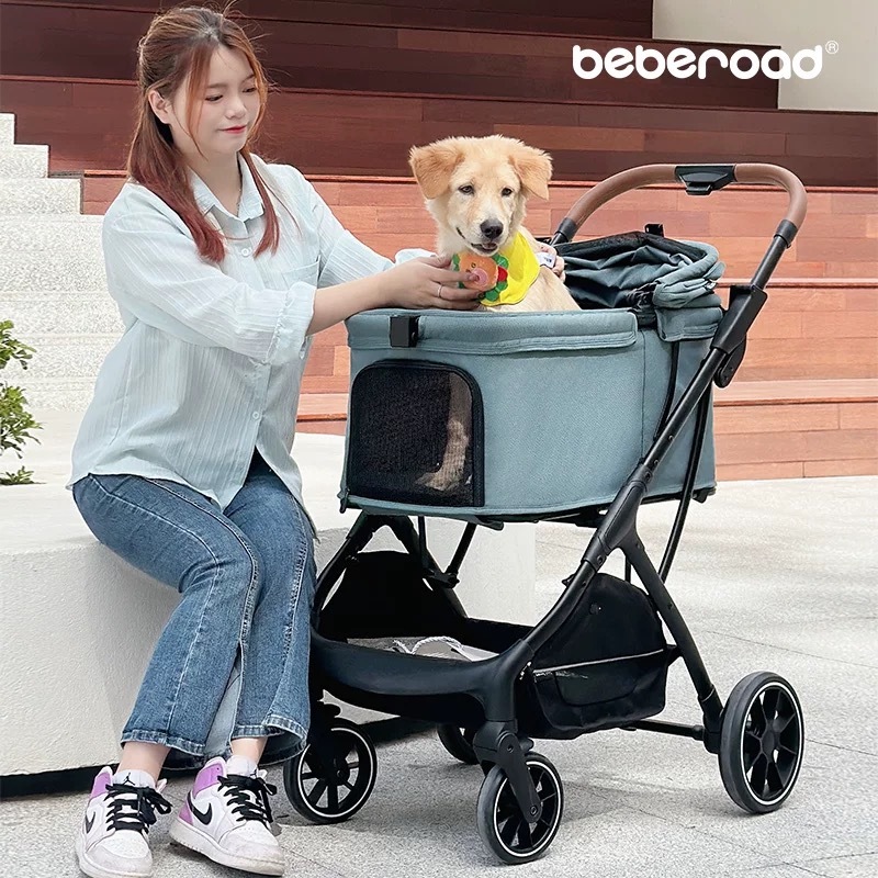 BEBEROAD宠物推车 T5一键收车 中型犬可承重25KG