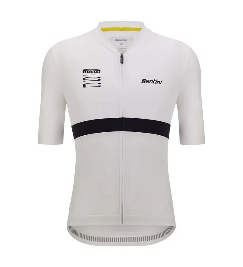 【Santini】PIRELLI 倍耐力運動俱樂部短袖車衣 競賽貼身 -白