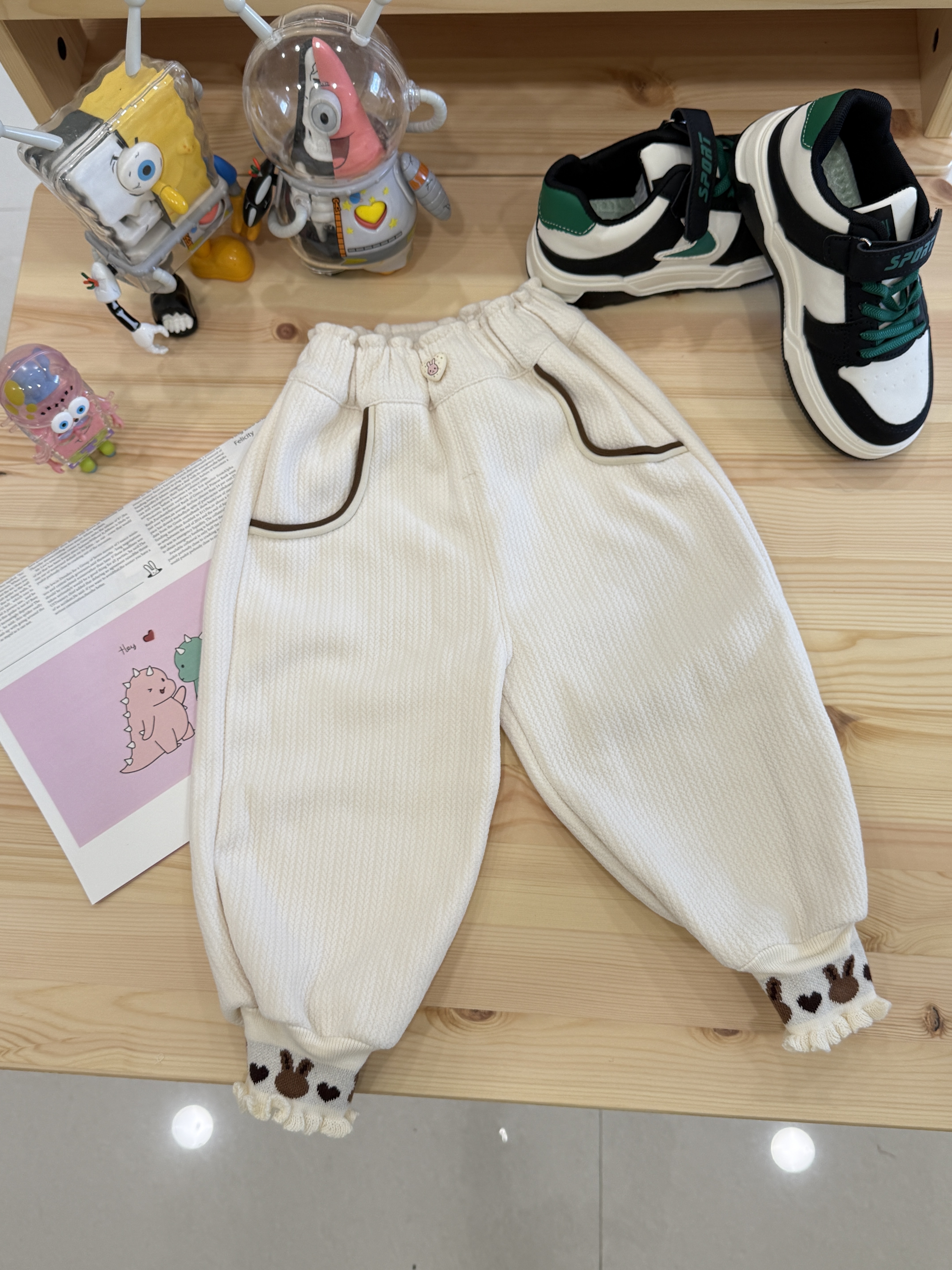 兒童縮口褲/運動褲  加絨加厚一體絨